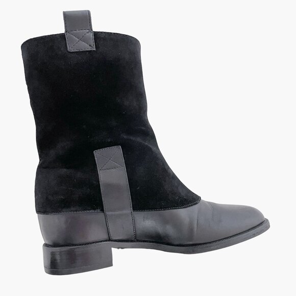 Christian Louboutin Cozak Boots EU 36 US 6 Black Suede Leather Buckle Riding - Picture 14 of 14